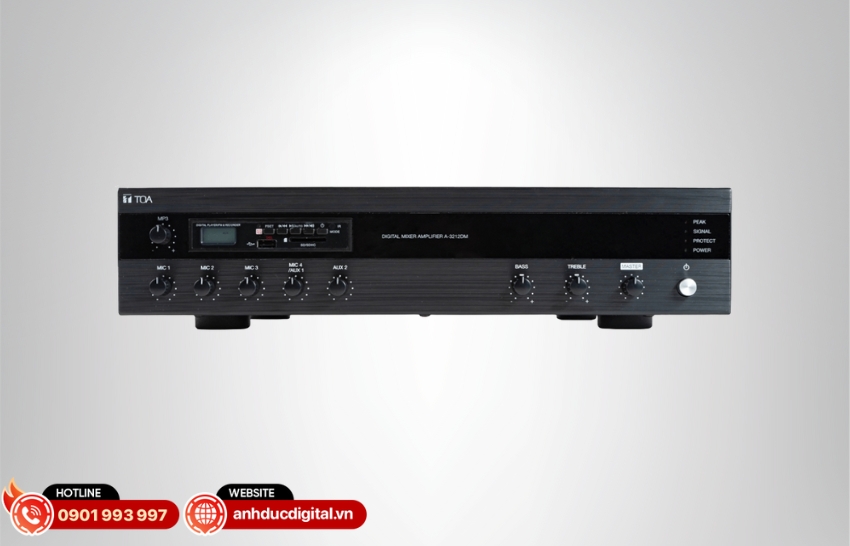 Amply TOA A-3224DM-AS thiết kế bền bỉ làm mát bằng quạt