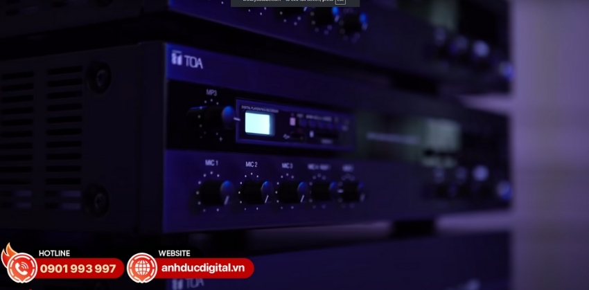 Amply TOA A-3224DM-AS có 5 kênh đầu vào linh hoạt