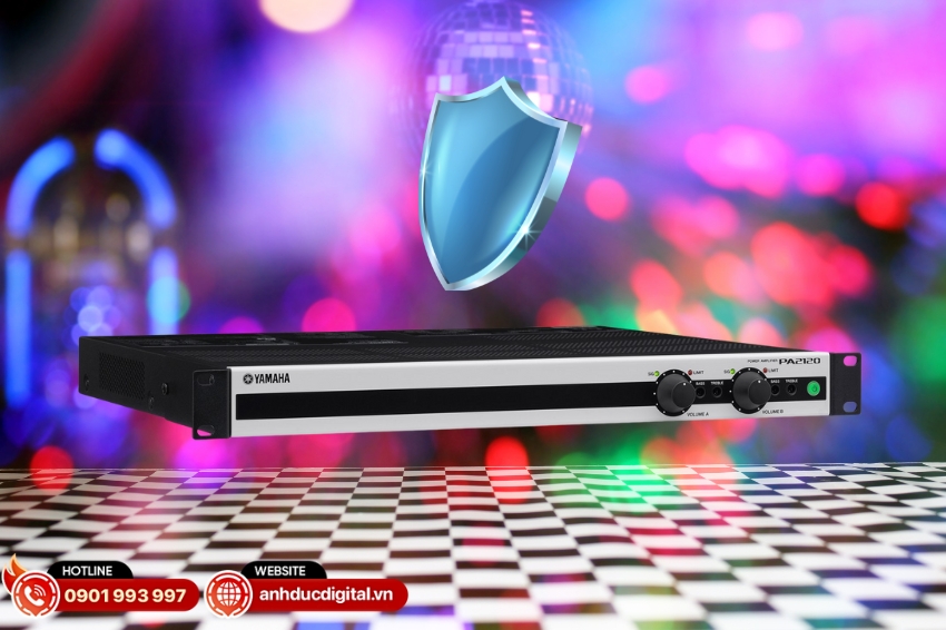 Ampli Yamaha PA2120 được trang bị mạch bảo vệ thông minh