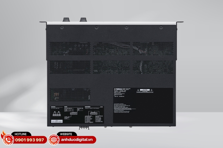 Yamaha PA2120 có thiết kế đối lưu tự nhiên giúp tản nhiệt hiệu quả