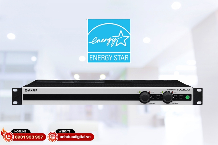 Amply Yamaha PA2120 được đánh giá đạt tiêu chuẩn ENERGY STAR
