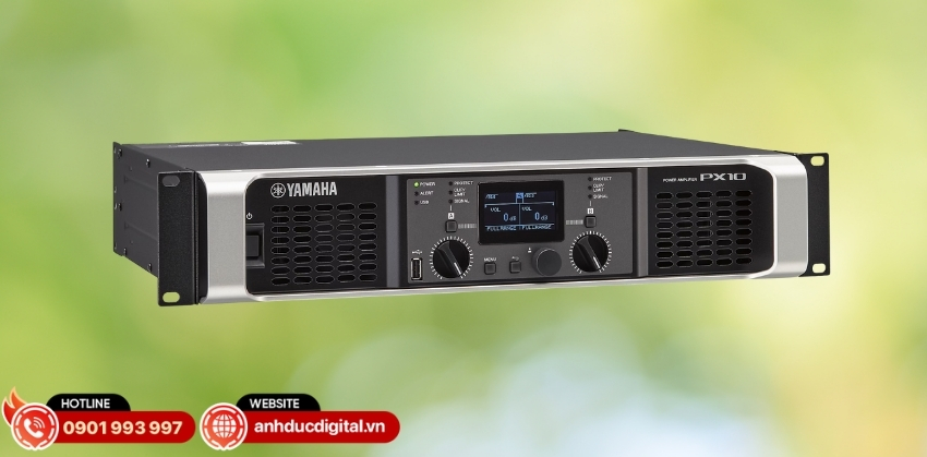Amplifier Yamaha PX10 gọn nhẹ, tối ưu lắp đặt