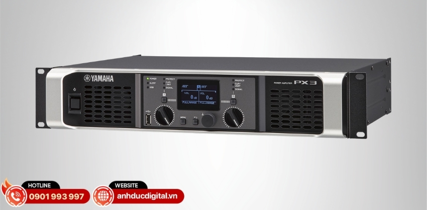 Amplifier Yamaha PX3 gọn nhẹ, bền bỉ