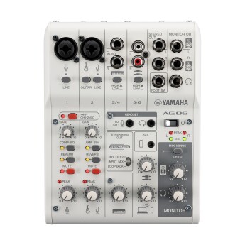 Mixer Livestream Yamaha AG06MK2 | White (Chính hãng)