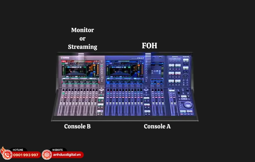 Mixer Yamaha DM7 là khả năng chuyển đổi linh hoạt giữa nhiều chế độ