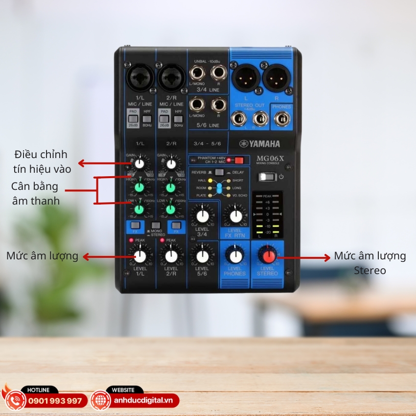 Ảnh mô tả mixer Yamaha MG06X