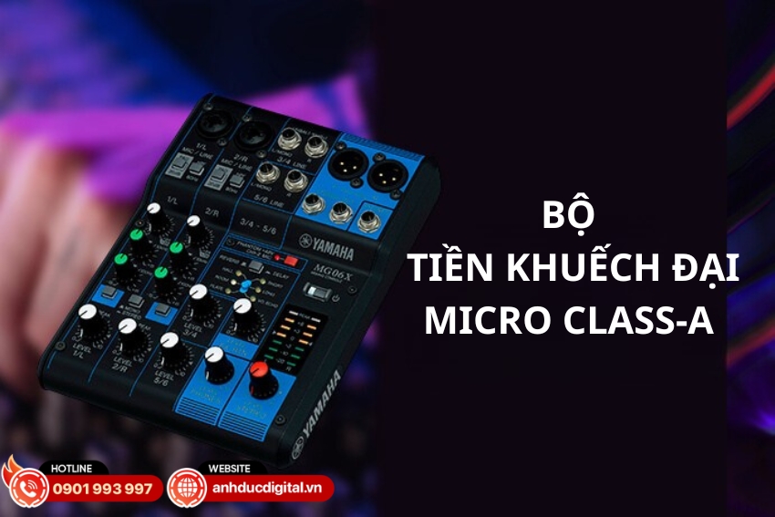 Mixer Yamaha MG06X sở hữu bộ tiền khuếch đại D-PRE