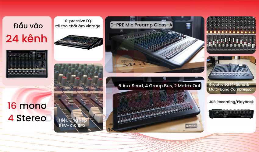 Mixer Yamaha MGP24X chính hãng