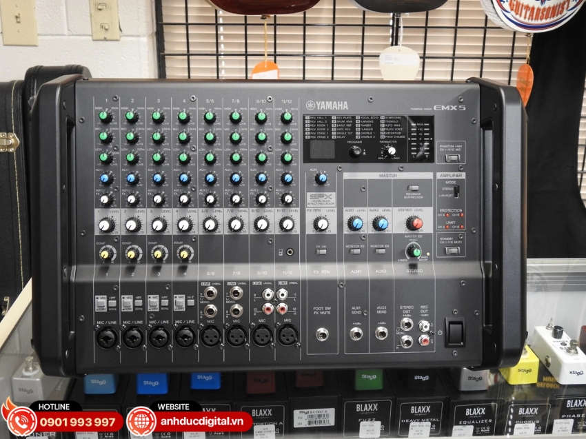Yamaha EMX5 được trang bị Master EQ dạng 1 núm xoay