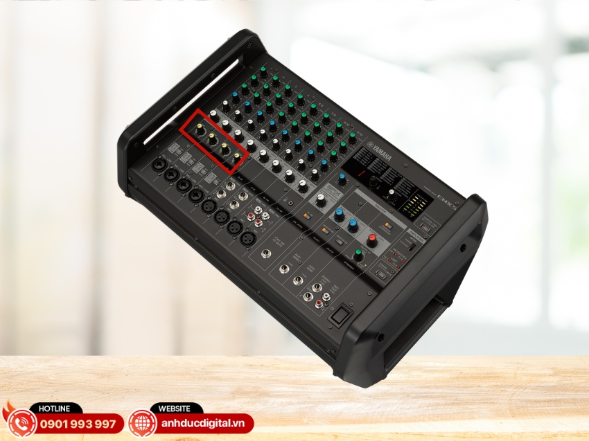 Yamaha EMX5 được trang bị bộ nén 1 núm xoay