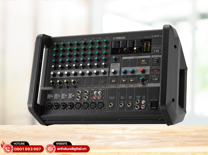 Yamaha EMX5 được trang bị bộ lọc thông cao 80Hz