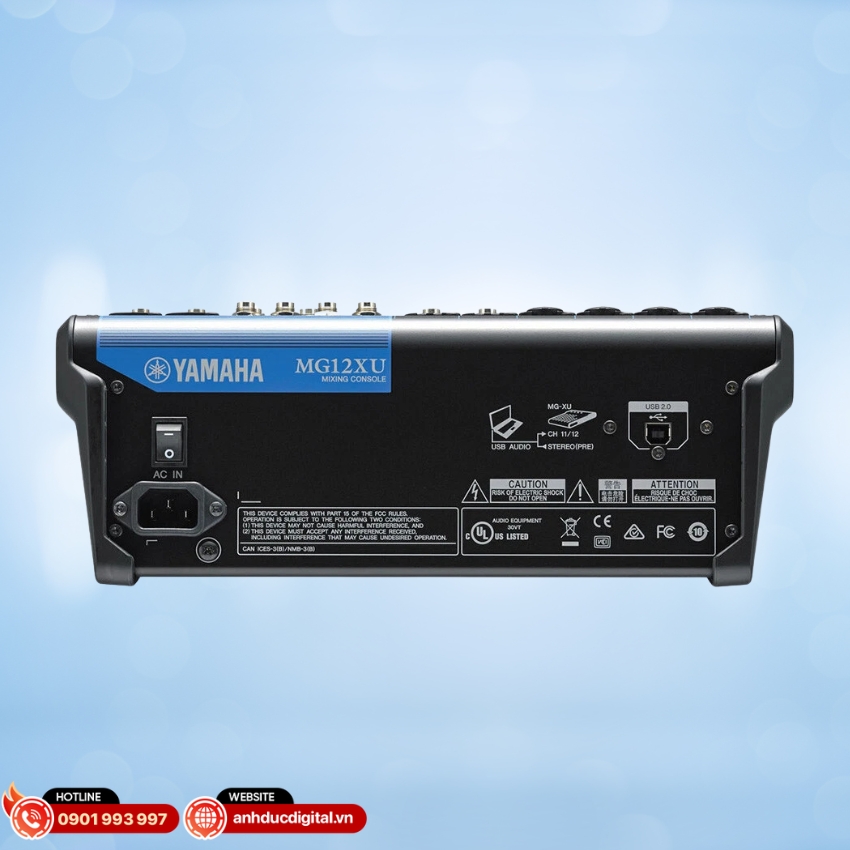 Yamaha MG12XU hỗ trợ cổng USB audio và tương thích IPad
