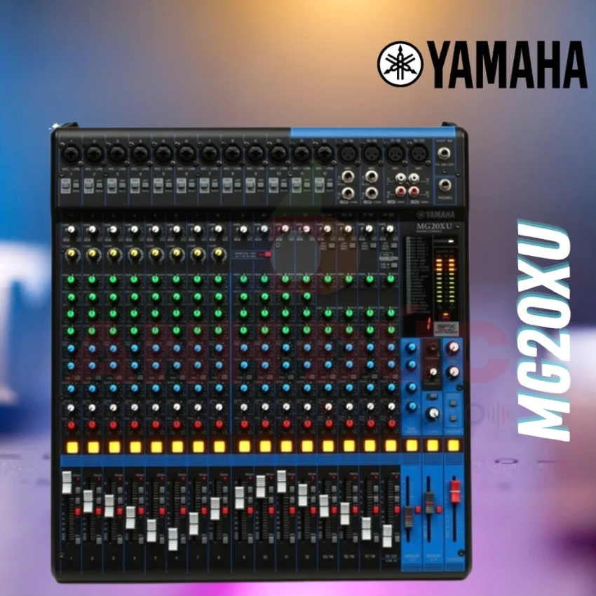 Mixer Yamaha MG20XU với nguồn gain từ preamp D‑PRE Class‑A