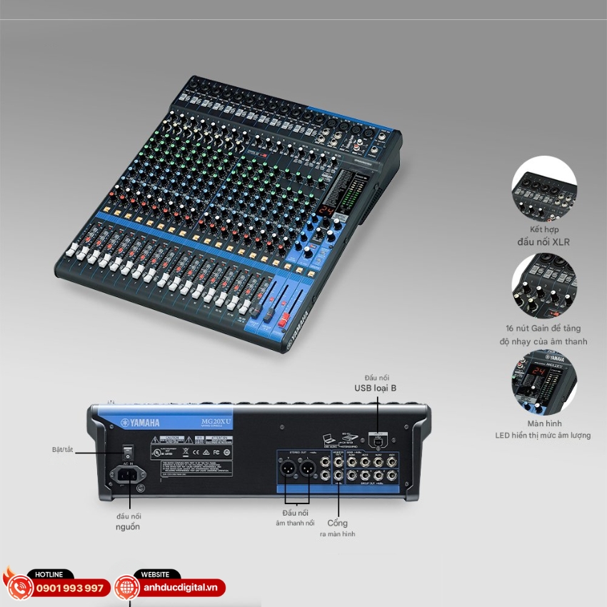 MG20XU được trang bị mở rộng