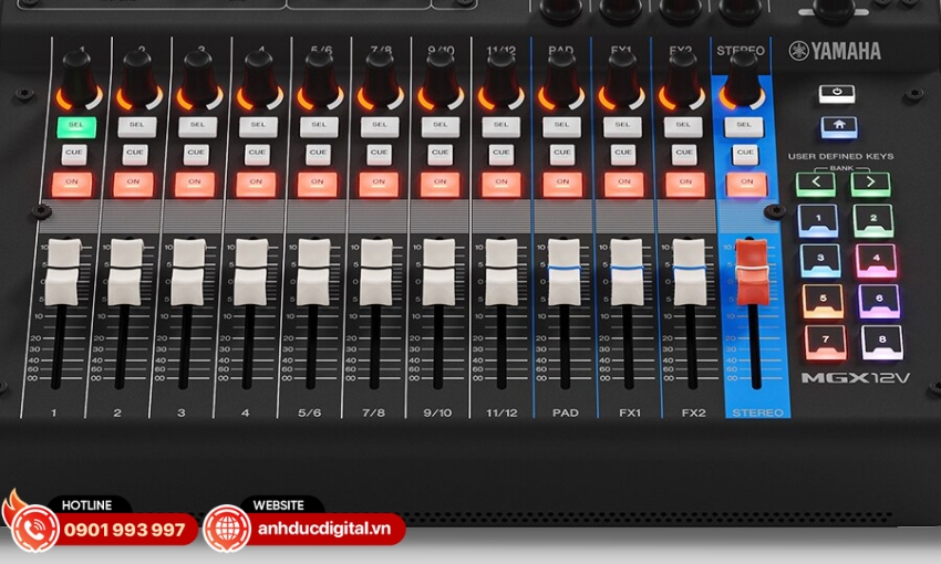 MGX12V c&oacute; 12 k&ecirc;nh trộn đa năng
