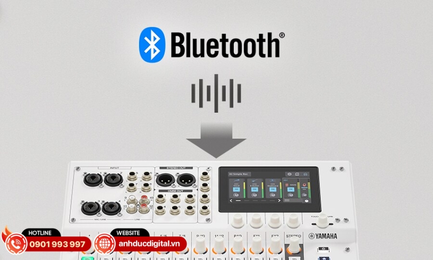 Mixer Yamaha MGX12V hỗ trợ đa dạng cổng kết nối