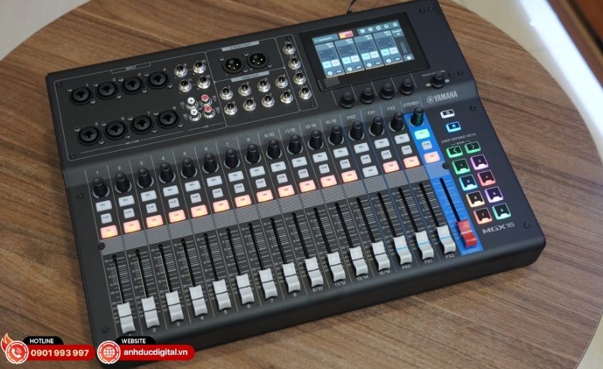 Mixer Yamaha MGX16 hỗ trợ Bluetooth 5.0 v&agrave; thiết kế gọn nhẹ