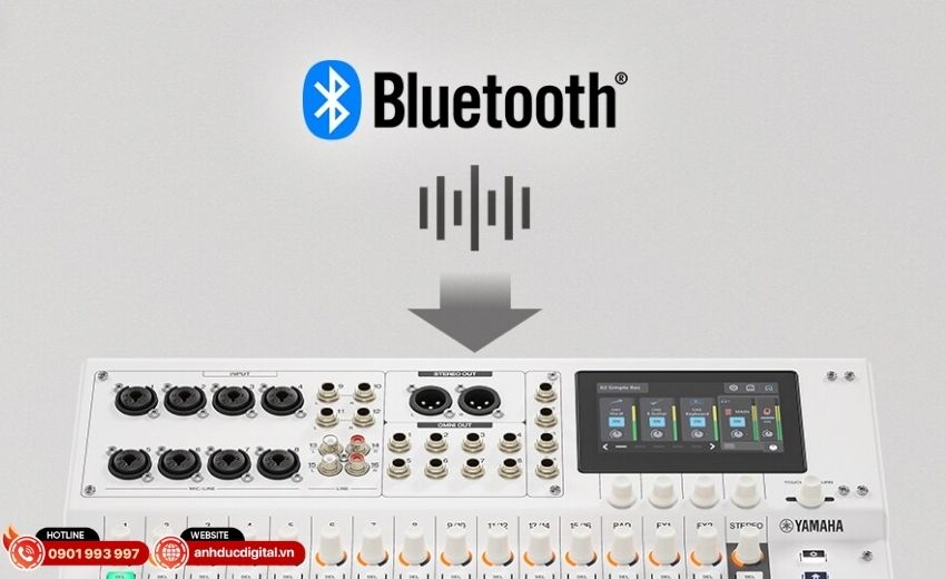 Mixer Yamaha MGX16 hỗ trợ Bluetooth 5.0 v&agrave; thiết kế gọn nhẹ