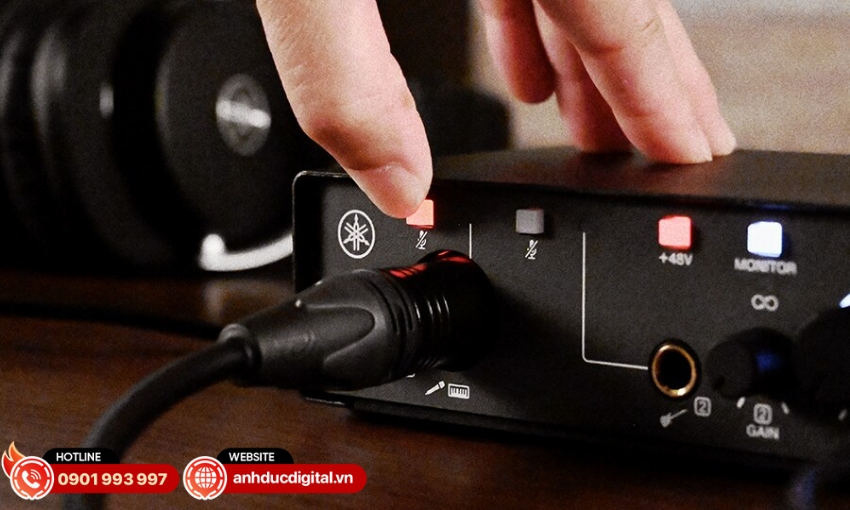 Soundcard Yamaha UR12MK3 hỗ trợ ghi &acirc;m với độ ph&acirc;n giải l&ecirc;n đến 24-bit / 192 kHz