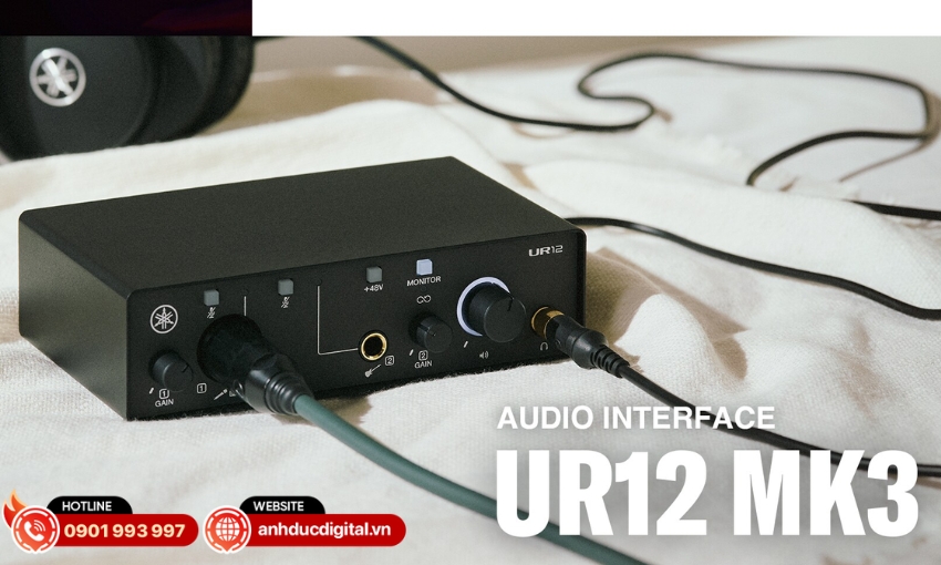 UR12MK3 được trang bị UR Mic Preamp Yamaha chất lượng cao