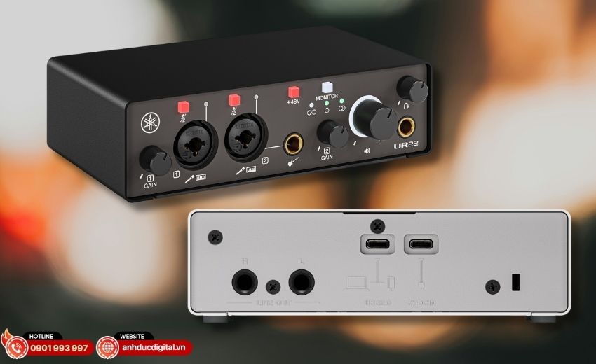 Audio interface UR22MK3 với 2 Mic Line Combo v&agrave; cổng Hi-Z
