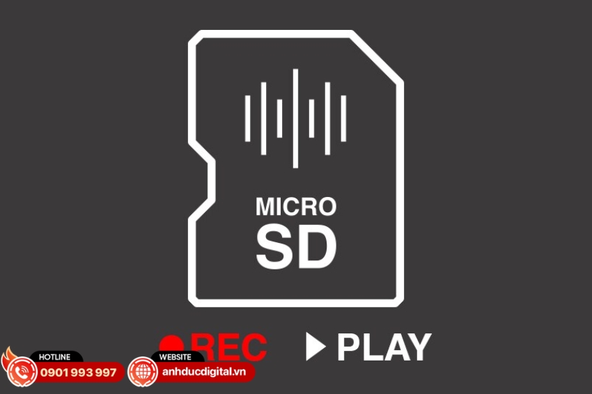URX44&nbsp;cho ph&eacute;p ghi &acirc;m trực tiếp l&ecirc;n thẻ microSD