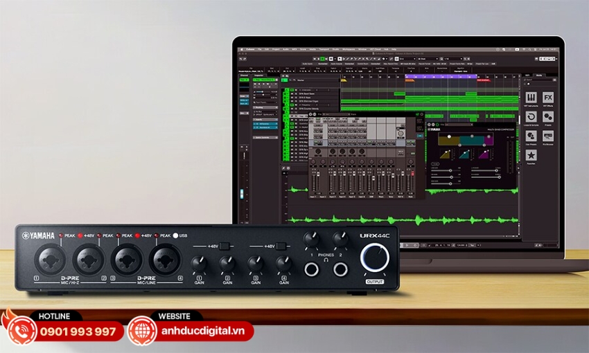 URX44C t&iacute;ch hợp DSP-powered mixing