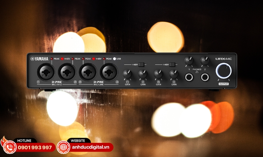 Audio interface n&agrave;y được t&iacute;ch hợp sẵn c&aacute;c hiệu ứng DSP chất lượng cao