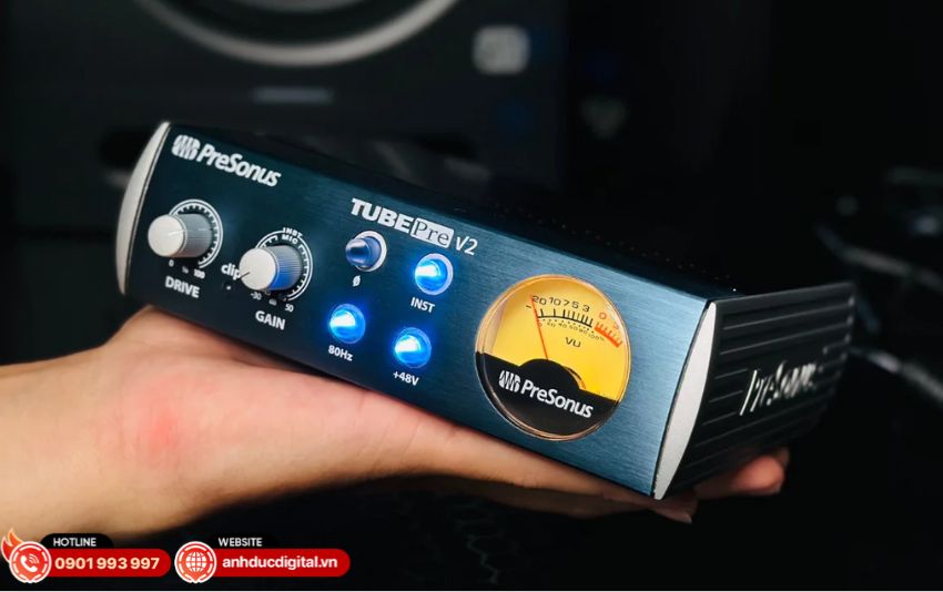 PreSonus TubePre V2 được thiết kế nhỏ gọn