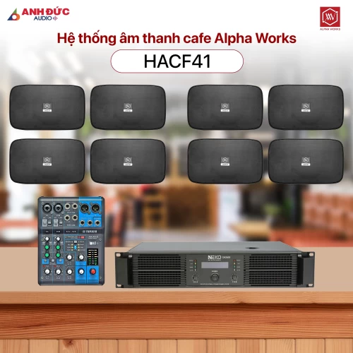 Hệ thống âm thanh cafe Alpha Works HACF41 (Chính hãng)