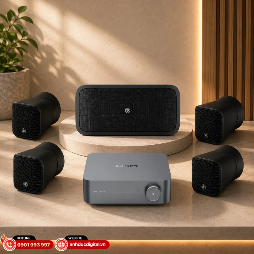Lắp đặt hệ thống âm thanh Yamaha HACF38 tại Anh Đức Digital