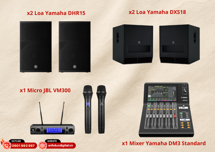 D&agrave;n &acirc;m thanh hội trường Yamaha HTY01 ch&iacute;nh h&atilde;ng cho s&acirc;n khấu v&agrave; hội họp