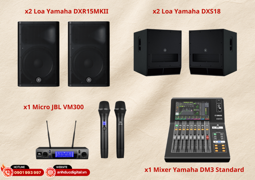dàn âm thanh hội trường Yamaha HTY04 chính hãng tại Anh Đức Audio
