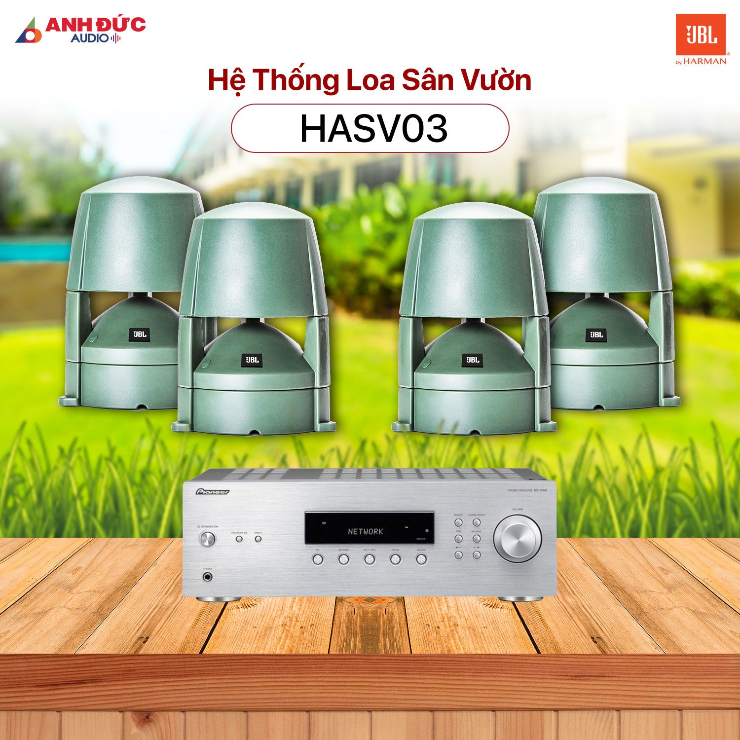 Hệ Thống Âm Thanh Sân Vườn JBL HASV03 (Chính Hãng)
