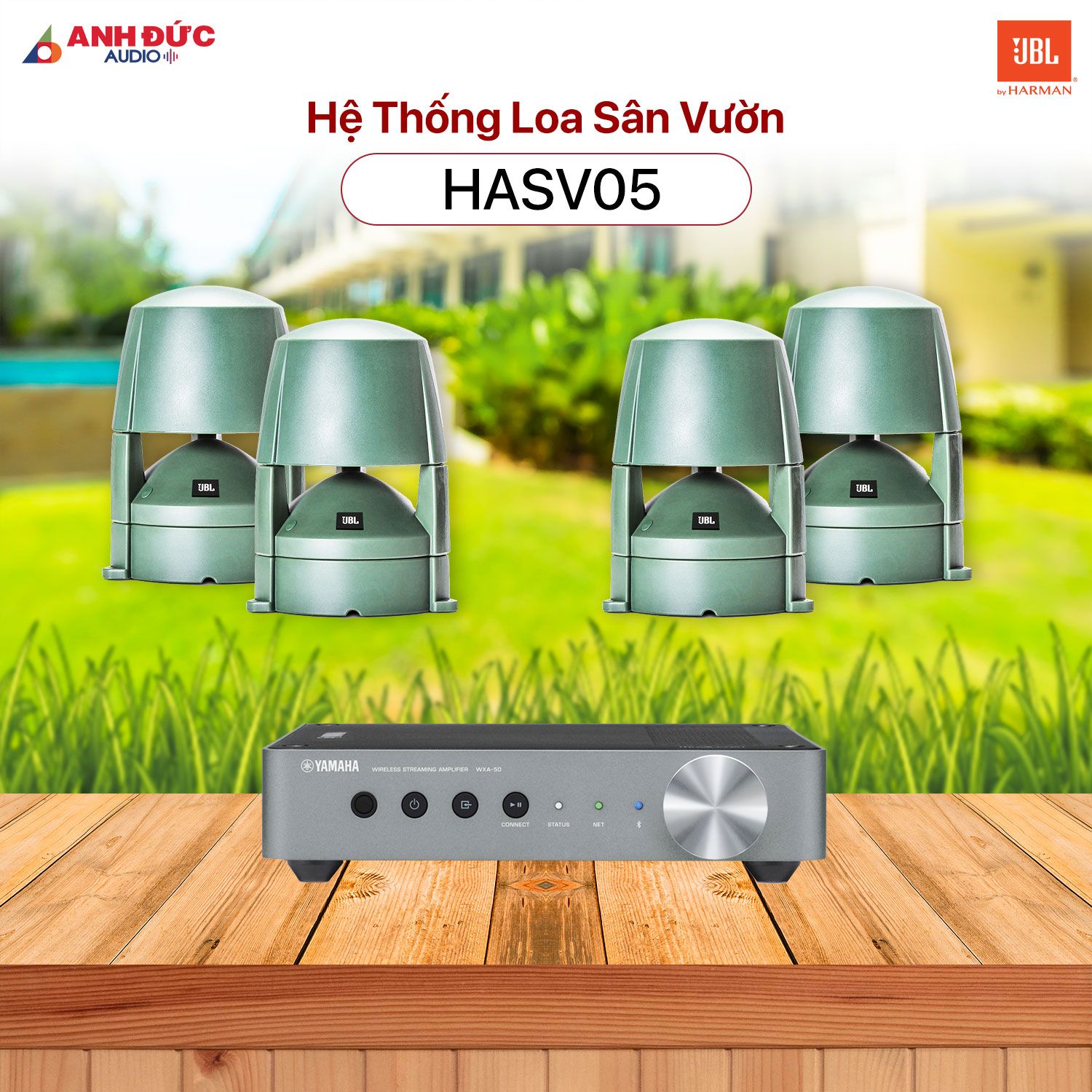 Hệ Thống Âm Thanh Sân Vườn JBL HASV05 (Chính Hãng)