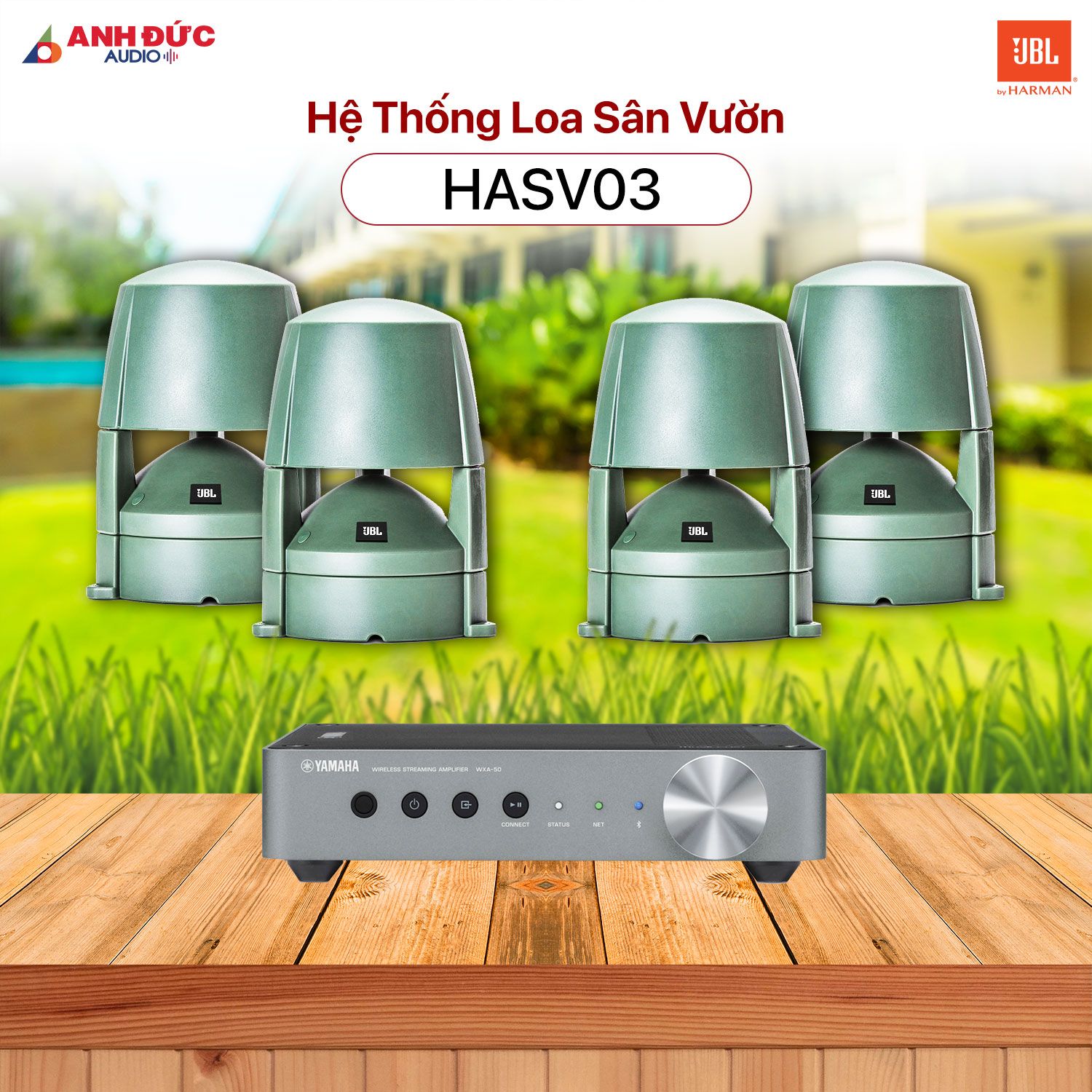 Hệ Thống Âm Thanh Sân Vườn JBL HASV06 (Chính Hãng)