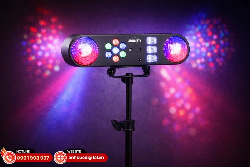 Đèn Fuzzix AllStar3 LED Party Light Effect có cấu hình LED mạnh mẽ, tiết kiệm điện