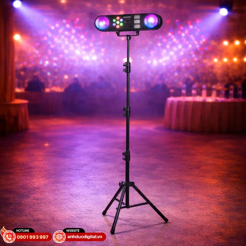 Đèn Fuzzix AllStar3 LED Party Light Effect rất thuận tiện cho việc di chuyển và mang theo