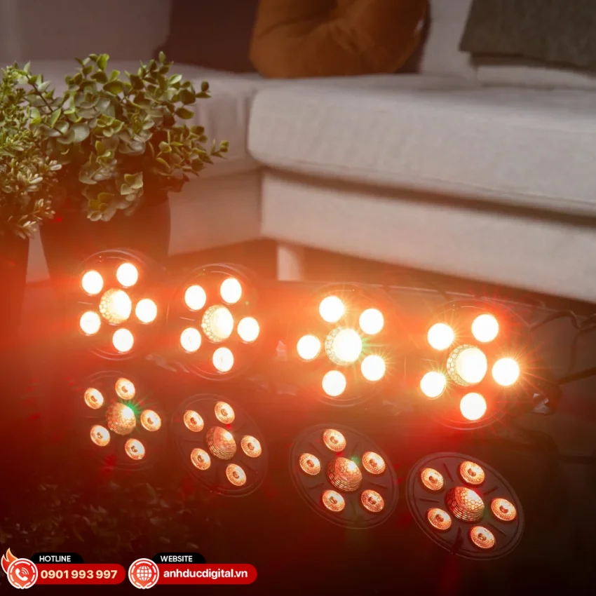 Fuzzix Comet M06 Party Par Set được trang bị c&ocirc;ng nghệ LED RGB 3 trong 1