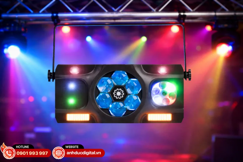 Đ&egrave;n Fuzzix Stellar2 Multi DJ LED Effect được thiết kế theo dạng&nbsp;All-in-One