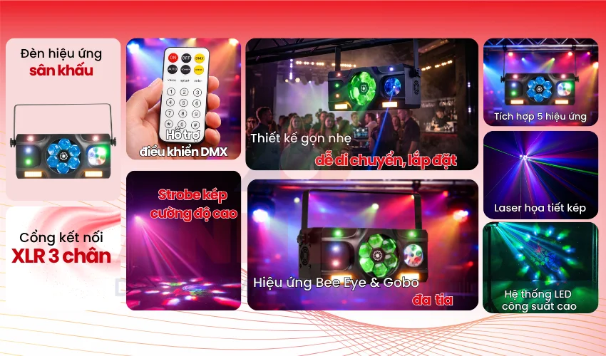 Đ&egrave;n Fuzzix Stellar2 Multi DJ LED Effect