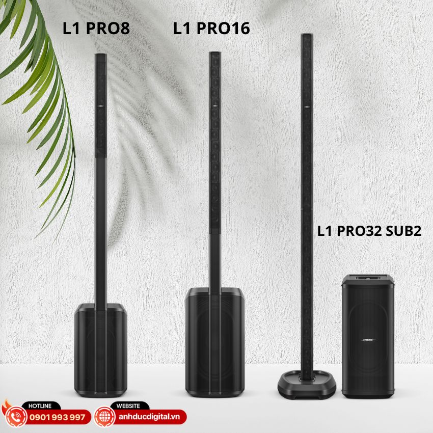 3 dòng loa L1 Pro của dòng Bose series