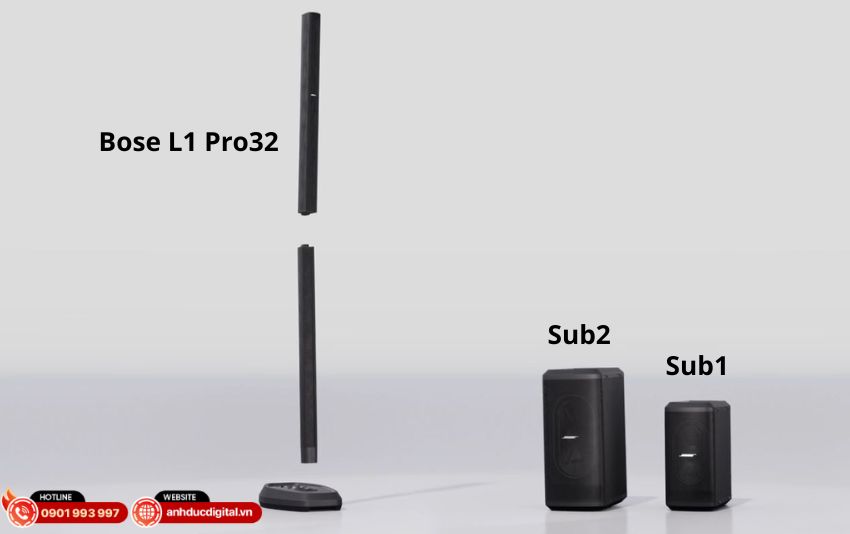 Thiết kế cột loa hiện đại của Bose Pro32