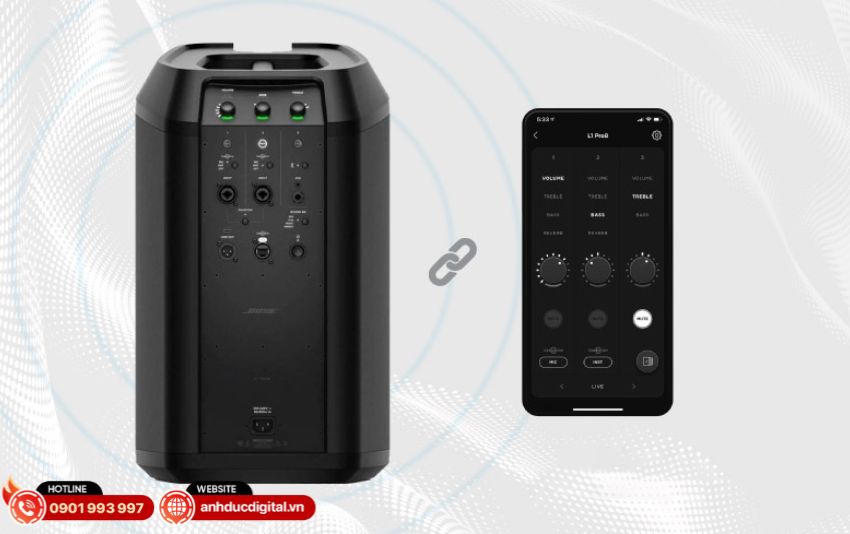 Bose L1 Pro8 hỗ trợ điều khiển từ xa bằng ứng dụng L1 Mix