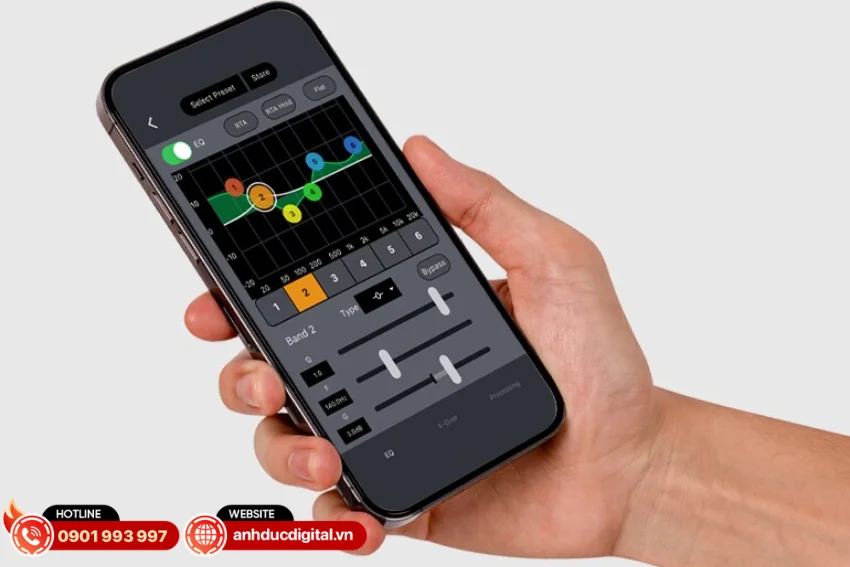 Yamaha DXR10 mk3 hỗ trợ điều khiển từ xa th&ocirc;ng qua ứng dụng D-Remote tr&ecirc;n iOS v&agrave; Android