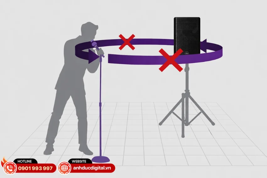 Yamaha DXR10 mk3 t&iacute;ch hợp bộ triệt phản hồi th&ocirc;ng minh