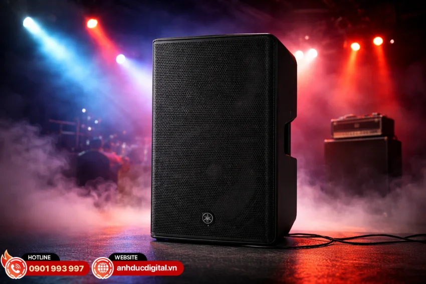 Yamaha DXR15 MKIII sở hữu c&ocirc;ng suất ấn tượng l&ecirc;n đến 2000W Peak v&agrave; 1000W RMS