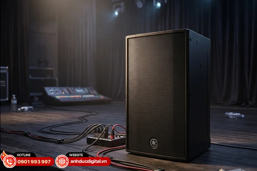 Yamaha DZR10 sở hữu c&ocirc;ng suất khuếch đại l&ecirc;n đến 2000W