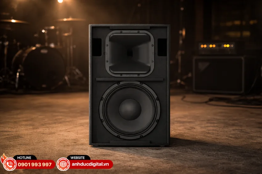 Yamaha DZR12 sử dụng củ bass 12 inch kết hợp driver treble n&eacute;n cao cấp