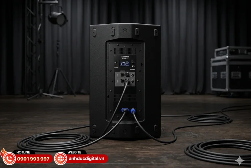 Yamaha DZR12 trang bị hệ thống cổng kết nối đầy đủ